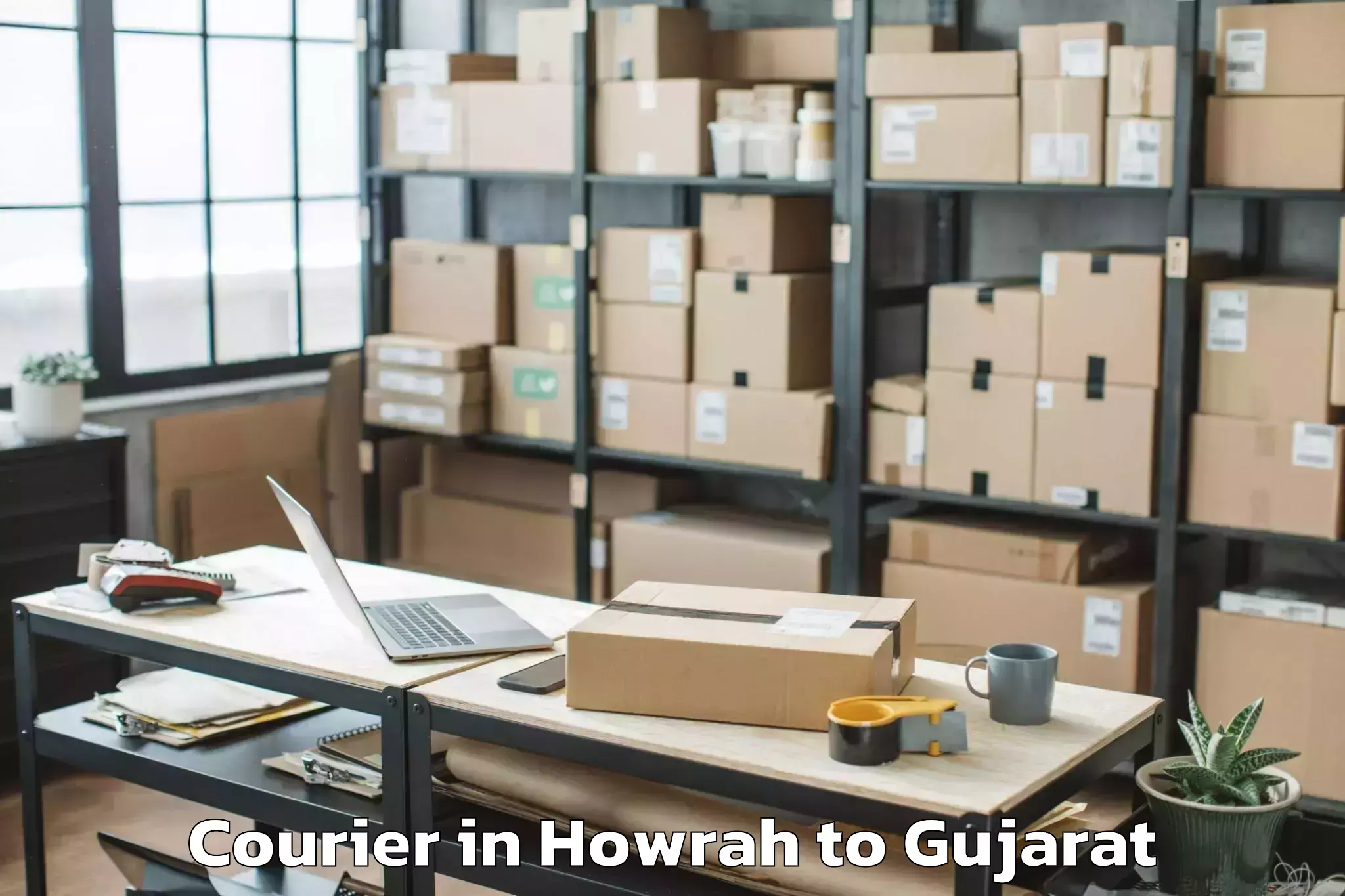 Affordable Howrah to Dhansura Courier